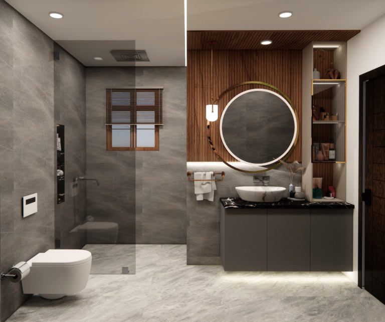Common washroom front view